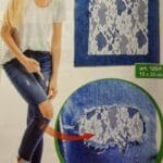 Τζην μπάλωμα με δαντέλα Θερμοκολλητικό (Art 120/P)
